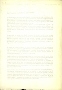 
Radio educación, los medios y la cultura nacional.


