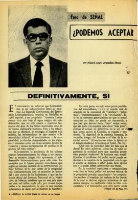 
¿Podemos aceptar el socialismo? Definitivamente, sí.
Un moderno Nobel de la Paz.
¿Podemos aceptar el socialismo? El verdadero socialismo, no.


