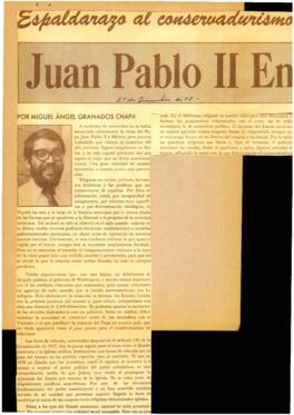 
Espaldarazo al conservadurismo : Juan pablo II en México.


