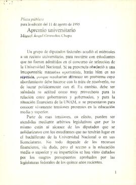
Apremio universitario.


