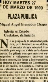 
Iglesia vs Estado. Guelatao, definición.


