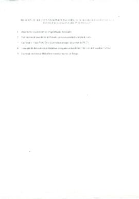 
Relación de documentos soporte para denuncia de irregularidades en la consulta ciudadana del 2000.


