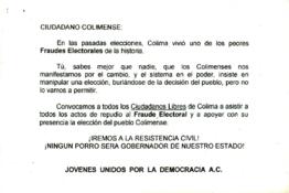 
Boletín de prensa.



