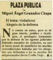 
El tema : violadores. Alegato de la defensa.


