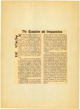 
TV : Evasión de impuestos.


