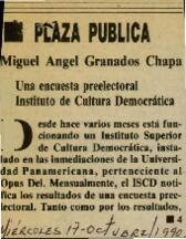 
Una encuesta preelectoral. Instituto de Cultura Democrática.



