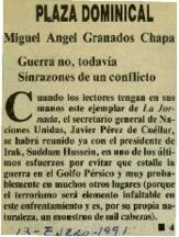 
Guerra no, todavía. Sinrazones de un conflicto.


