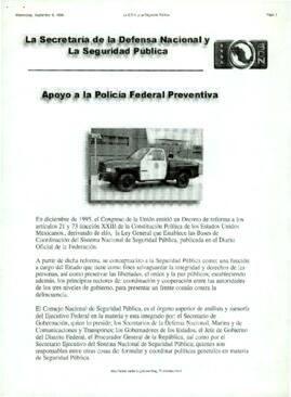 
La Secretaria de la Defensa Nacional y la Seguridad Pública.


