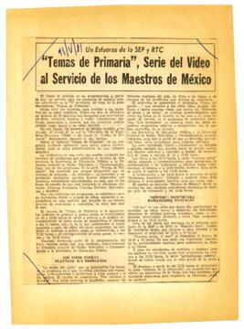 
Temas de Primaria, serie del video al servicio de los maestros de México.



