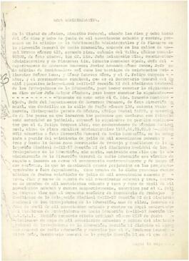 
Acta administrativa.


