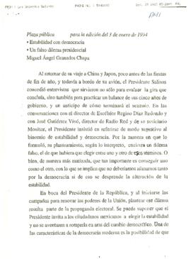 
Estabilidad con democracia. Un falso dilema presidencial.


