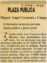 
Gobernador en tercera persona. Juicio político y juicio penal.


