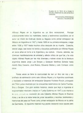 
Palabras del Lic. Miguel de la Madrid H. durante la presentación del libro Alfonso Reyes en Argentina.


