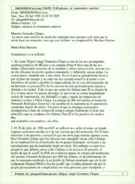 
Comentarios a su articulo.


