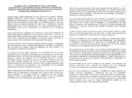 
Palabras del coordinador para la reforma universitaria, José Narro Robles, durante la sesión del Consejo Universitario, efectuada en la antigua escuela de medicina (Primera intervención).


