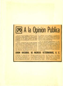 
A la opinión pública.


