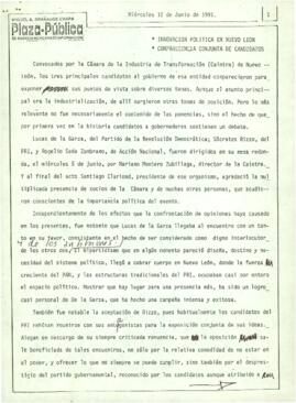 
Innovación política en Nuevo León. Comparecencia conjunta de candidatos.


