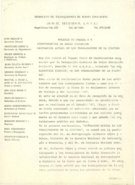 
Sindicato de Trabajadores de Radio Educación.


