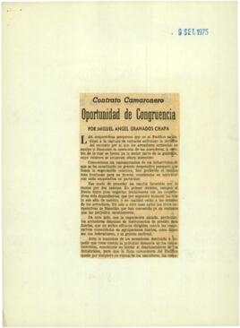 
Contrato Camaronero, oportunidad de congruencia.



