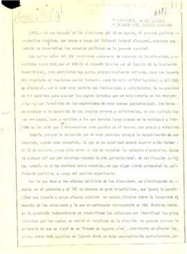 
Elecciones, un mes después Triunfalismo, juicios adversos.


