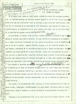 
Un año de Derechos Humanos. El informe de Carpizo.


