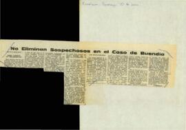 
No Eliminan Sospechosos en el Caso Buendía.


