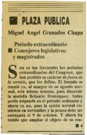 
Periodo extraordinario. Consejeros legislativos y magistrados.


