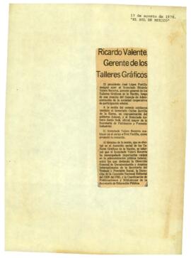 
Ricardo Valente, Gerente de los talleres Gráficos.


