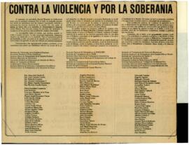 
Contra la violencia y por la soberanía.



