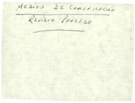 
Medios de comunicación Revista Proceso.


