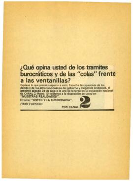 
¿Qué opina usted de los tramites burocráticos y de las ´colas´ frente a las ventanillas?.


