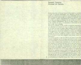 
Segundo Concurso Nacional de Carteles.
Cartel sobre el cartel.
Trayectoria del cartel.
Diversidad del Cartel.
Breve divagación sobre el cartel.
El cartel.
El arte del cartel en México.


