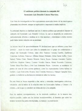 
El ambiente político durante la campaña del licenciado Luis Donaldo Colosio Murrieta.


