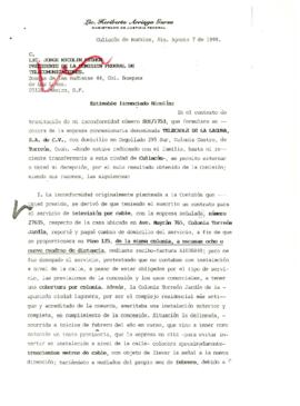 
Carta al Lic. Jorge Nicolin Fisher.



