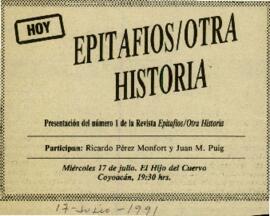 
Epitafios / otra historia.


