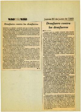 
Desafuero contra los desafueros.


