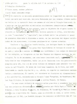 
Colegios electorales.
Pocos casos, muchas palabras.


