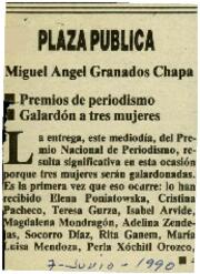 
Premios de periodismo. Galardón a tres mujeres.


