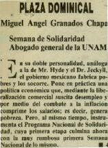 
Semana de Solidaridad. Abogado general de la UNAM.


