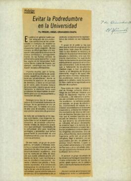 
Evitar la Podredumbre en la Universidad.


