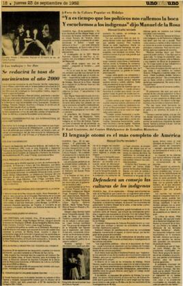 
´Ya es tiempo que los políticos nos callemos la boca y escuchemos a los indígenas´ dijo Manuel de la Rosa.


