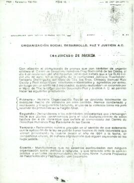
Comunicado de prensa.


