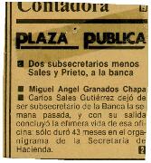
Dos subsecretarios menos Sales y Prieto, a la banca.


