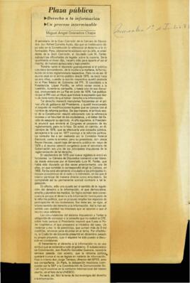 
Derecho a la información un proceso interminable.


