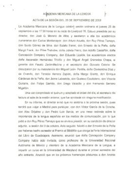 
Acta de la sesión del 25 de septiembre de 2008.


