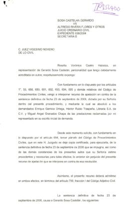 
Sosa Castelán Gerardo vs Alfredo Rivera Flores y Otros.


