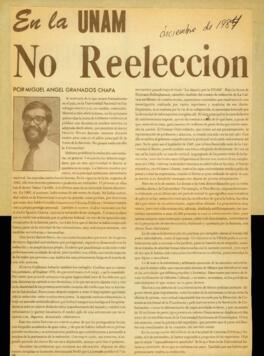 
En la UNAM No Reelección.


