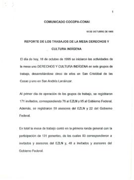 
Reporte de los trabajos de la mesa de derechos y cultura indígena.


