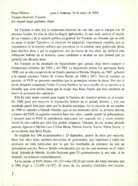 
Tiempo electoral : Yucatán.


