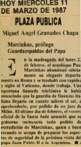 
Marcinkus, prófugo. Guardaespaldas del Papa.


